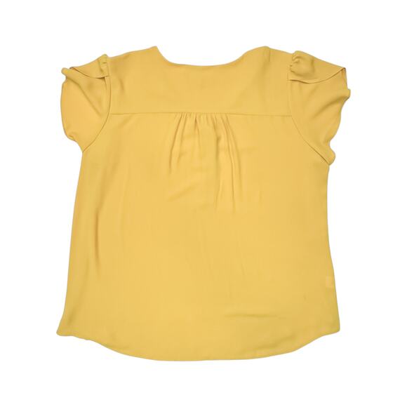 LOFT V-Neck Flutter Sleeve Blouse - XL Deep Yellow - Picture 5 of 7